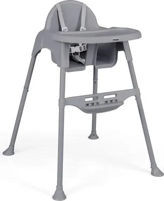 Produktbild von DREAMADE 4-in-1 Baby Hochstuhl, verstehllbar Kinderhochstuhl mit abnehmbares Tablett, Fußstütze, & 5-Punkt-Sicherheitsgurt, von 6-36 Monaten, Belastbarkeit bis 15 kg