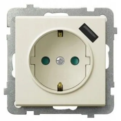 Obrázek produktu pro Ospel GP-1RSPUSB/m/27, IP20, 16 A, 73 mm, 53 mm, 73 mm, 103,5 g