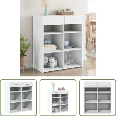 Produktbild von The Living Store Sideboard Weiß 80x42,5x93 cm Holzwerkstoff