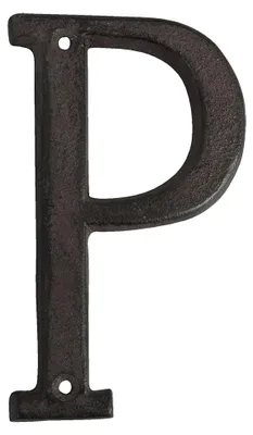 Produktbild von Clayre & Eef Eisen Buschstabe P 13 cm Braun Eisen