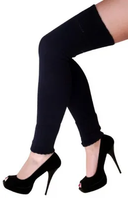 Produktbild von krautwear Damen Beinwärmer Stulpen Overknee, 70 cm, gestrickt, 80er Jahre