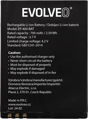 Produktbild von EVOLVEO Original-Akku 700 mAh für EasyPhone ID (EP-400)