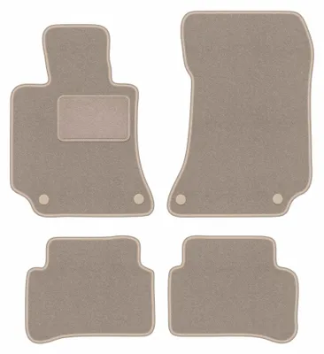 Immagine prodotto di Tappetini in moquette per Mercedes E W212 2009-2016 (berlina/station wagon/coupé) – set 4 pezzi, beige, su misura – Wielganizator LUX