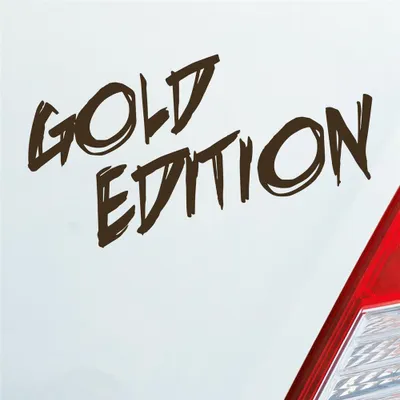 Produktbild von Auto Aufkleber Gold Edition Auto Car Tuning 15x7 cm Braun Sticker Heckscheibenaufkleber