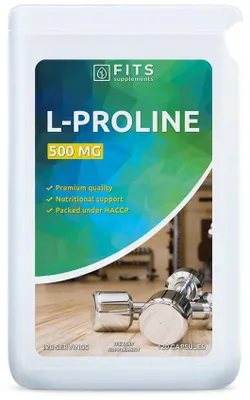 Zdjęcie produktu dla L-prolina 500 mg, 120 tabletek