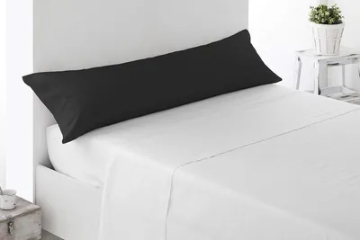 Imagen del producto de Funda de cojín, antidesgarro, suave y cómoda, 50% algodón, 50% poliéster. 110 x 45 cm. Para cama de 90 cm. Color: