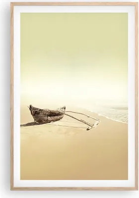 Produktbild von Gerahmtes Poster - Rahmen in heller Eiche - £ódŸ Wrack Meer - 61x91,5 cm - Wand Bild - Wanddeko - Wandbilder - Kunstposter - Wandposter - Bilderrahmen - Bilder - Kunstdruck - P2NPA61x91-5123