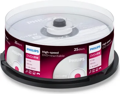 Produktbild von Philips DVD-Rohlinge, 120Min, 4.7GB, Speed 4x, Spindel (25 Disc)