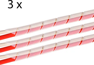 Produktbild von TPFNet 3er Pack Premium Spiral-Kabelschlauch 12-75mm, Transparent, 10m