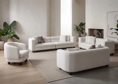 Immagine prodotto di Divano e poltrona di design, stile bouclé, esclusivi