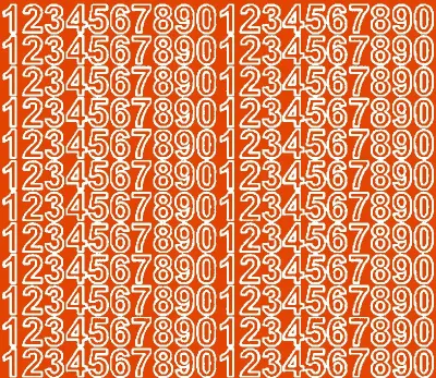 Produktbild von Selbstklebende Zahlenaufkleber, 1,5 cm, orange, matt