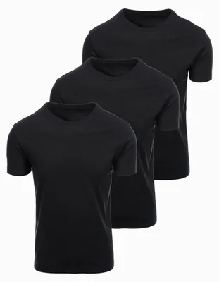Produktbild von OMBRE T-Shirt Set Basic Rundhals Baumwolle OM-TSBS-0268 black S