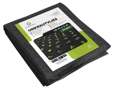 Imagen del producto de Tela antihierbas, 50 g/m², 1,6 x 5 metros, para proteger el jardín de las malas hierbas