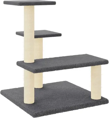 Produktbild von vidaXL Kratzbaum mit Sisal-Kratzsäulen Dunkelgrau 61 cm