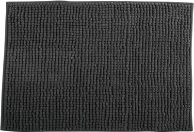 Zdjęcie produktu dla MSV dywanik kąpielowy mata prysznicowa szenilowy dywanik kąpielowy z wysokim włosiem 40x60 cm - szary