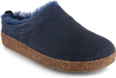 Produktbild von HAFLINGER Lammfell Hausschuhe Snowbird, mittelblau 43