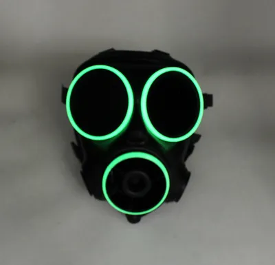 Produktbild von Color rings für S10 Gasmaske in Neongrün Nachtleuchtende Außenringe Gasmaske Britische S10