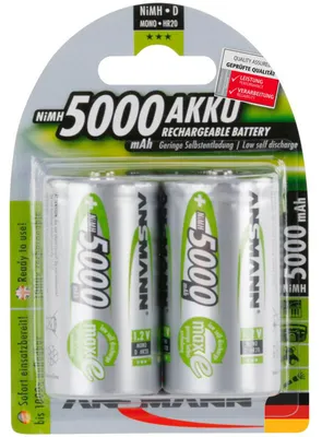 Productafbeelding van Ansmann 5030922, 1x2, Ansmann maxE NiMH batterij, Mono D, 5000 mAh. 5030922