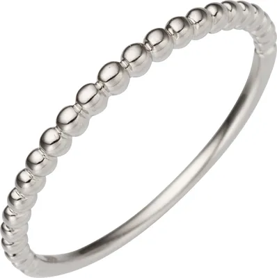 Produktbild von Gr. 54 - Damen Ring 585 Gold Weißgold Kugelring