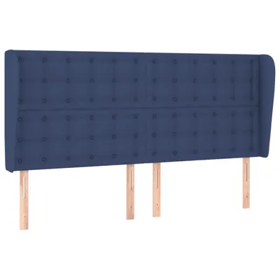Produktbild von vidaXL Kopfteil mit Ohren Blau 183x23x118/128 cm Stoff