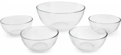 Produktbild von Satz mit 5 Glasschalen Excellent 1x 3500ml + 4x 500 ml