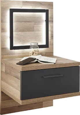 Produktbild von Nachtkonsole HARPER BRAGA BHT 50x94x40 cm grau Nachttisch