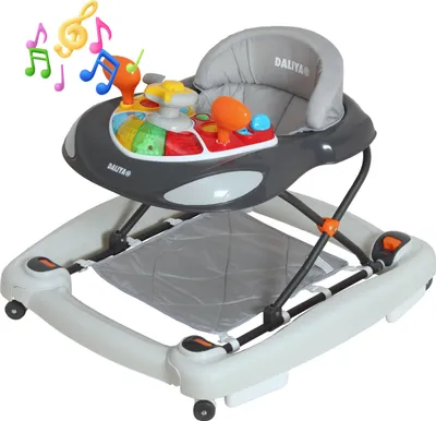 Image de Daliya® BELLINO 4-en-1 : trotteur avec console de jeux, réglable en hauteur sur 3 positions, trotteur musical avec lumières et fonction balançoire