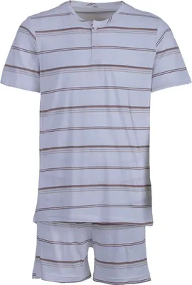 Produktbild von Pyjama Set Shorty - Streifen, Farbe:grau, Größe:L