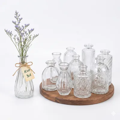 Obrázek produktu pro Relaxdays 4052025852610, Průhledná, Sklo, 10 kusů, 170 g