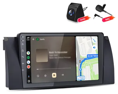 Produktbild von 4+64GB Autoradio mit Kamera und Mic Für BMW X5 E53 2000-2007 Carplay Android Auto Car Multimedia Radio Android GPS Navi WIFI BT DAB+RDS SWC 9 Zoll
