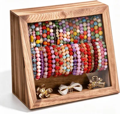 Productafbeelding van Niveaus opbergdoos - Set van 2 - Houten armbanddoos (klein)
