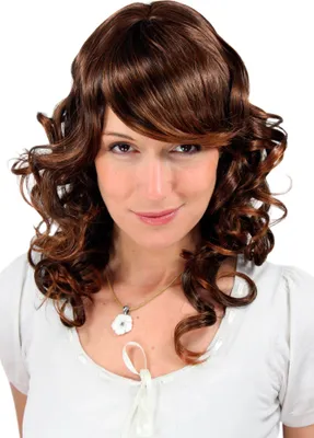 Produktbild von WIG ME UP Perücke Braun Mix Locken F45C-2T30