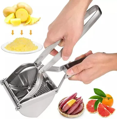 Produktbild von Hochleistungs-Kartoffelpresse aus Stahl, Püree-Stampfer, Entsafter, Gemüse- und Obstpresse
