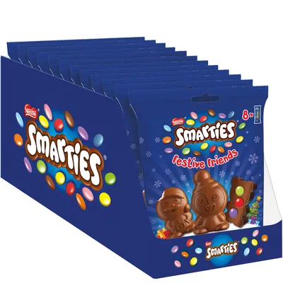 Obrázek produktu pro Smarties Festive Friends figurky z mléčné čokolády 65g balení 12 ks