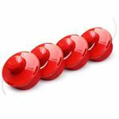 Produktbild von NEMAXX® FS2 Tap & Go Fadenkopf Tippautomatik Doppelfaden 4er-Set – Motorsense/Freischneider – M10x1,25 Linksgewinde, 2 mm, Schnittkreis 380 mm – Rot