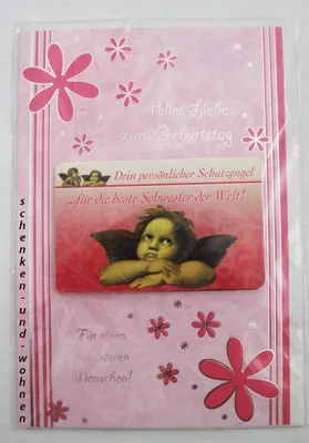 Produktbild von Geburtstagskarte Glückwunschkarte mit Schutzengelmotiv 51-4407