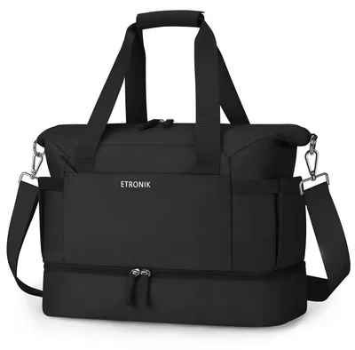 Produktbild von Reisetasche wasserbeständig, 40 x 30 x 20 cm, mit Schuhfach, 24 Liter, für Wochenendreisen