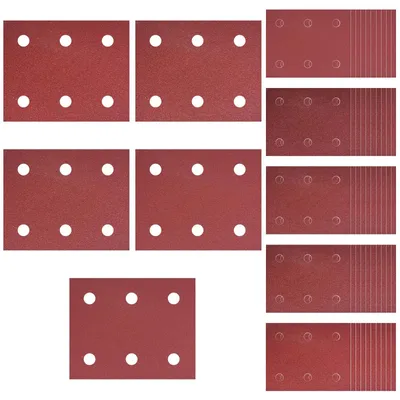 Produktbild von 50 Schleifpapierblätter, 102 mm x 114 mm, Körnung 40/60/80/100/120