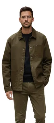 Produktbild von Brixton Survey X Herren Windbreaker Jacke khaki mit Kragen M