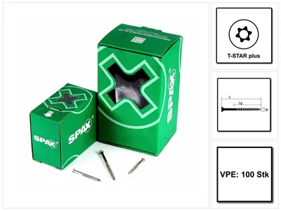 Produktbild von Fassadenschraube Edelstahl A2, extra kleiner Kopf, 4mm, x 60 mm, 100 Stk. - Profi Kleinverpackung