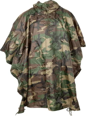 Produktbild von Regenmantel Poncho Rip-Stop Woodland MFH
