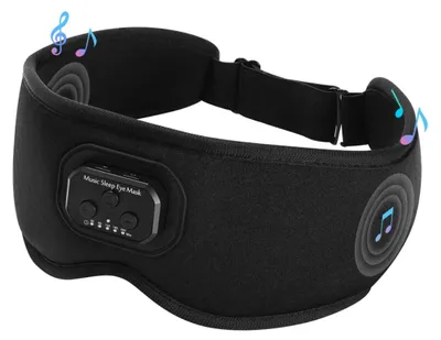 Produktbild von INF Bluetooth 3D Musik-Schlafmaske mit Ice-Silk Kühlgewebe, 100% Verdunkelung und abnehmbaren Kopfhörern, kompatibel mit Apple-Geräten
