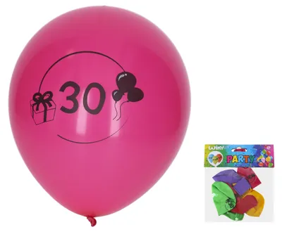 Image de Ballon Gonflable 30 Cm - Lot De 5 Avec Chiffre 30
