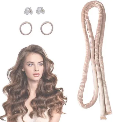 Produktbild von Unyqoos® Hitzefreies Lockenband – haarschonendes Satin-Wickelband für über Nacht Locken, bequemes Schlafband für alle Haartypen