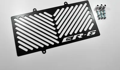 Produktbild von ZIEGER Kühlerabdeckung kompatibel mit Kawasaki ER-6 n | f Design Logo schwarz
