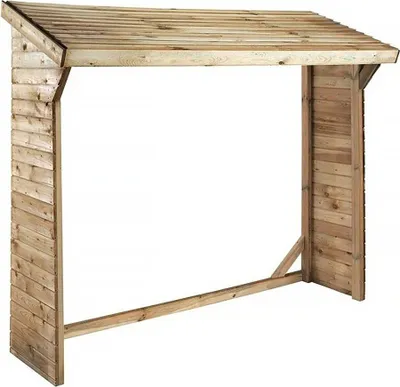 Image de Abri bûches - 1.05 m² - 2.10 x 0.50 x 1.8 m- 2 Stères
