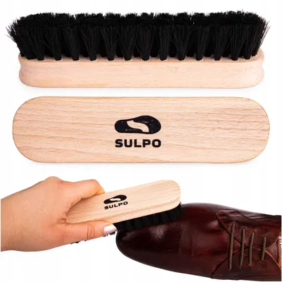 Produktbild von Sulpo Schuhputzbürste Polierbürste weiche Borsten Holzgriff