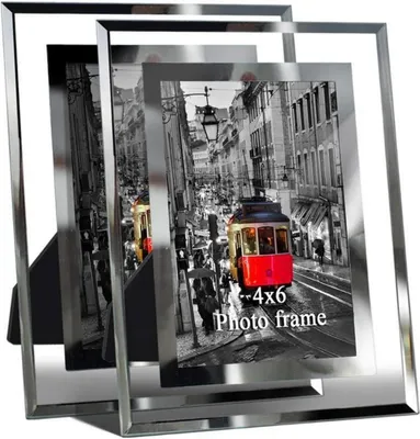 Produktbild von Hochwertiger Glasbilderrahmen 10x15cm - 2er Set für Hochzeiten & Geschenke