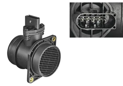 Produktbild von Luftmassenmesser 12 V Heißfilmmassensensor 5-polig VALEO für u.a. VW POLO