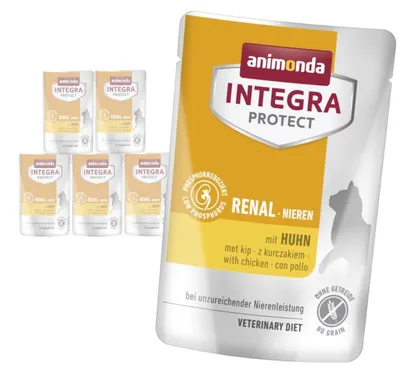 Produktbild von Animonda Integra Protect Renal 6x85g Nassfutter für Katzen mit Niereninsuffizienz Huhn